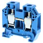Omron XW5T Series Blue DIN Rail Terminal Block, 4 → 25mm², Single-Level, Screw Termination