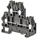 Omron XW5T Series Grey DIN Rail Terminal Block, 4mm², Double-Level, Screw Termination