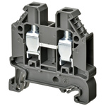 Omron XW5T Series Grey DIN Rail Terminal Block, 6mm², Single-Level, Screw Termination