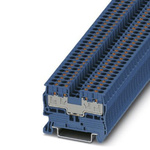 Phoenix Contact PT 2.5/S-QUATTRO BU Series Feed Through Terminal Block, Push In Termination