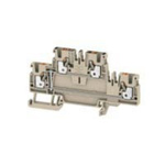 Weidmuller A Series Beige DIN Rail Terminal Block, 2.5mm², Double-Level, Push In Termination