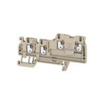 Weidmuller A Series Beige DIN Rail Terminal Block, 1.5mm², Double-Level, Push In Termination
