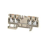 Weidmuller A Series Beige DIN Rail Terminal Block, 2.5mm², Single-Level, Push In Termination