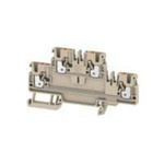 Weidmuller A Series Beige DIN Rail Terminal Block, 2.5mm², Double-Level, Push In Termination