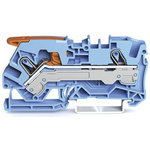 Wago TOPJOB S, 2106 Series Blue Feed Through Terminal Block, 6mm², Single-Level, Push-In Cage Clamp Termination, ATEX,