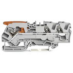 Wago TOPJOB S, 2106 Series Grey Feed Through Terminal Block, 6mm², Single-Level, Push-In Cage Clamp Termination, ATEX,