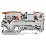 Wago TOPJOB S, 2106 Series Grey Feed Through Terminal Block, 6mm², Single-Level, Push-In Cage Clamp Termination, ATEX,