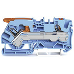 Wago TOPJOB S, 2106 Series Blue Feed Through Terminal Block, 6mm², Single-Level, Push-In Cage Clamp Termination, ATEX,