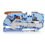 Wago TOPJOB S, 2116 Series Blue Feed Through Terminal Block, 16mm², Single-Level, Push-In Cage Clamp Termination, ATEX,