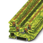 Phoenix Contact PTV Series Green, Yellow Feed Through Terminal Block, 0.14 → 2.5mm², Single-Level, Push In