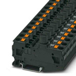 Phoenix Contact PT Series Black Fused DIN Rail Terminal, Single-Level, Fused