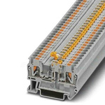 Phoenix Contact PTC Series Grey Knife Disconnect Terminal Block, Push In Termination