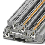 Phoenix Contact Grey DIN Rail Terminal Block, 0.14 → 4mm², Push In Termination