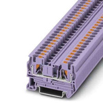 Phoenix Contact PT 4 Series Violet Feed Through Terminal Block, 0.2 → 6mm², Push In Termination, ATEX, IECEx