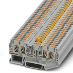 Phoenix Contact PTC Series Grey Knife Disconnect Terminal Block, Push In Termination