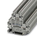 Phoenix Contact UTTB Series Grey DIN Rail Terminal Block, Screw Termination