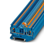 Phoenix Contact PT 4 OG Series Blue Component Terminal Block, 4mm², Push In Termination