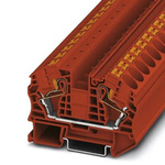 Phoenix Contact PT 16 N RD Series Red Component Terminal Block, 25mm², Push In Termination, ATEX, IECEx