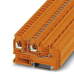 Phoenix Contact PTIO 1 Series Orange Component Terminal Block, 4mm², Push In Termination