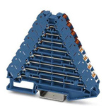 Phoenix Contact PTRV 8 BU/RDWH Series Blue DIN Rail Terminal Block, 0.14 → 2.5mm², Push In Termination