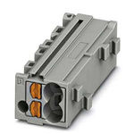 Phoenix Contact 5-2 /GY, PTMC 1 Series Grey DIN Rail Terminal Block, 0.14 → 2.5mm², Push In Termination