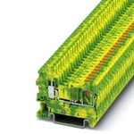 Phoenix Contact PTU 2.5-PE Series Earth Terminal Block, 0.14 → 4mm², Push In Termination