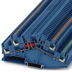 Phoenix Contact PTTBS 2.5-2TGB BU Series Blue Disconnect Terminal Block, 0.14 → 4mm², Push In Termination
