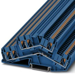 Phoenix Contact PTTBS 2.5-TWIN BU Series Blue Double Level Terminal Block, 0.14 → 4mm², Push In Termination