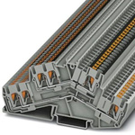 Phoenix Contact PTTBS 2.5-TWIN-PV Series Grey Double Level Terminal Block, 0.14 → 4mm², Push In Termination