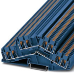Phoenix Contact PTTBS 2.5-QUATTRO BU Series Blue Double Level Terminal Block, 0.14 → 4mm², Push In Termination