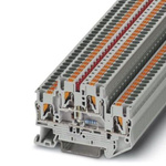 Phoenix Contact PTTB 2.5-ILA 100 Series Grey Double Level Terminal Block, 0.14 → 4mm², Push In Termination