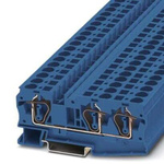 Phoenix Contact ST 6-TWIN Series Blue Feed Through Terminal Block, 0.2 → 10mm², Spring Cage Termination, ATEX