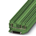 Phoenix Contact 5-TWIN, ST 1 Series Green Feed Through Terminal Block, 0.08 → 1.5mm², Spring Cage Termination,