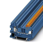Phoenix Contact 5, QTCU 2 Series Blue Feed Through Terminal Block, 0.5 → 2.5mm², Screw Termination, ATEX