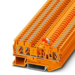 Phoenix Contact PT 2 Series Orange Component Terminal Block, 4mm², Push In Termination