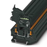 Phoenix Contact PTV Series Black Fused DIN Rail Terminal, Push In Termination, Fused