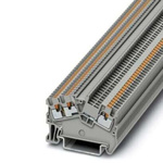 Phoenix Contact PTS 1.5/S-TWIN Series Grey Feed Through Terminal Block, 0.14 → 1.5mm², Push In Termination,