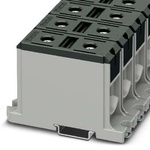 Phoenix Contact UBAL 150 BK Series Black DIN Rail Terminal Block, 150mm², Single-Level, Screw Termination