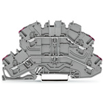 Wago TOPJOB S, 2002 Series Grey DIN Rail Terminal Block, 2.5mm², Double-Level, Push-In Cage Clamp Termination, ATEX,