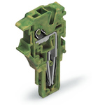 Wago X-COM S, 2022 Series Green/Yellow DIN Rail Terminal Block, 2.5mm², Single-Level, Push-In Cage Clamp Termination