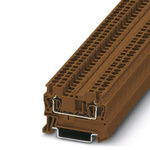 Phoenix Contact ST Series Brown Feed Through Terminal Block, 1-Level, Spring Cage Termination