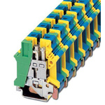 Phoenix Contact Blue, Green, Yellow Earth Terminal Block, 2-Level, Screw Termination