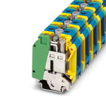 Phoenix Contact Blue, Green, Yellow Earth Terminal Block, 2-Level, Screw Termination