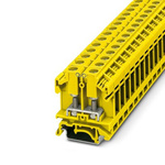 Phoenix Contact OTTA 6 YE Series Yellow Terminal Block, 6mm², 1-Level, Bolt Termination