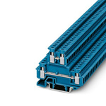 Phoenix Contact MBKKB 2.5 BU Series Blue Feed Through Terminal Block, 2.5mm², 2-Level, Screw Termination