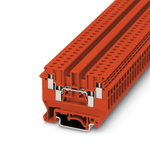 Phoenix Contact UDK 4 RD Series Red Feed Through Terminal Block, 4mm², 1-Level, Screw Termination
