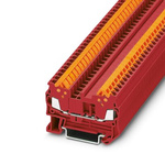 Phoenix Contact QTC 1.5 RD Series Red Feed Through Terminal Block, 1.5mm², 1-Level, Quick Termination