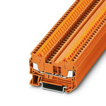 Phoenix Contact QTC 1.5 OG Series Orange Feed Through Terminal Block, 1.5mm², 1-Level, Quick Termination