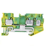 Siemens 8WH Series Green, Yellow Din Rail Terminal, 4mm², 1-Level, Plug-In Termination, CSA