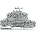 Wago TOPJOB S Series Grey DIN Rail Terminal Block, 2.5mm², 2-Level, Push-In Cage Clamp Termination, ATEX, EAC Ex, IECEx